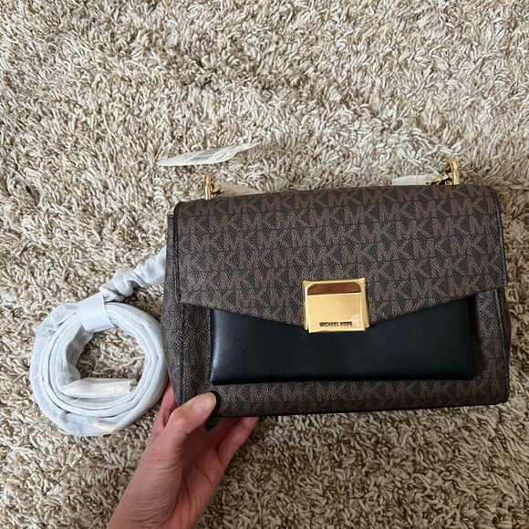 Lita Medium Two-Tone Logo Crossbody Bag - Picture 5 of 7